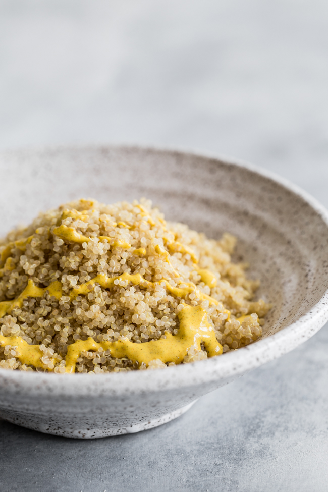 Lemon Garlic Tempeh with Turmeric Hemp Dressing — Edible Perspective